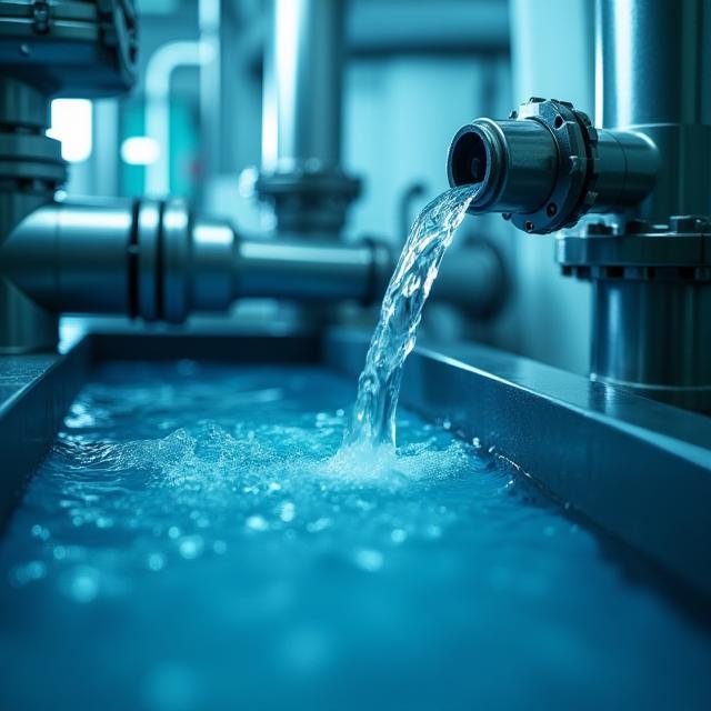 Sistema di filtrazione e riciclo acqua in funzione